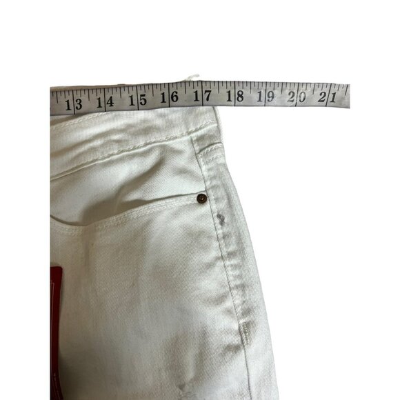 Levi Strauss Mis Rise Skinny Crop Women's White Jeans - Picture 6 of 9